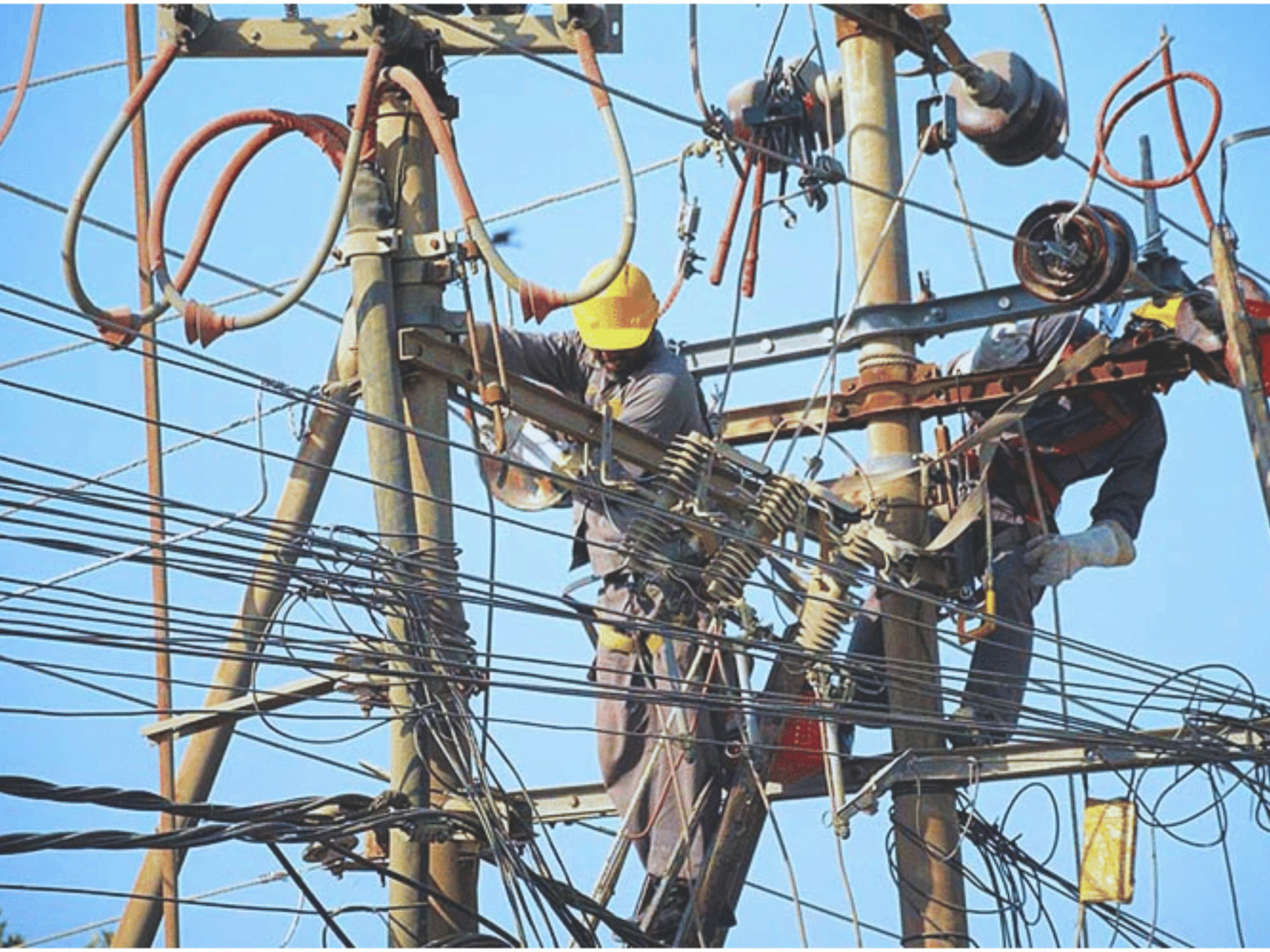 Electrical engineer working on power infrastructure